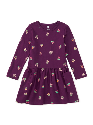 Tea Collection Long Sleeve Pocket Dress | Midnight Posy