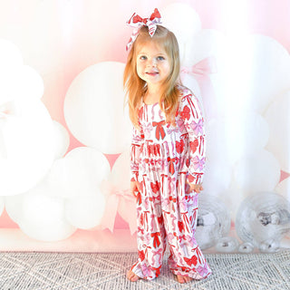 Gigi and Max - Rosalie WIDE LEG ROMPER Valentines Day Bamboo Kids Clothing