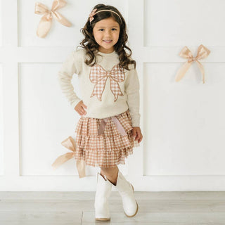 Sweet Wink - Gingham Printed Tulle Tiered Tutu