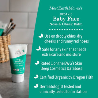 Earth Mama Organics - Organic Baby Face Nose and Cheek Balm