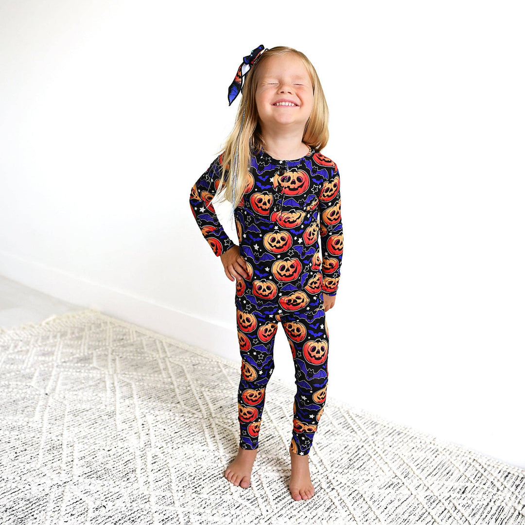 Gigi and Max - Edward Two Piece Bamboo Pajamas Kids Sleepies Halloween