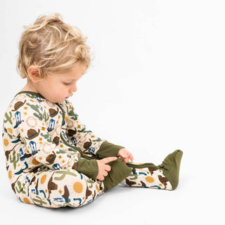 Emerson and Friends - Howdy Western Bamboo Convertible Baby Pajamas