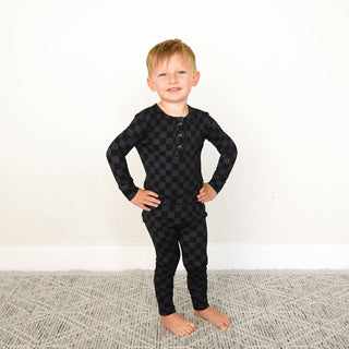Gigi and Max - Frankie TWO PIECE Bamboo Halloween Checks Outfit