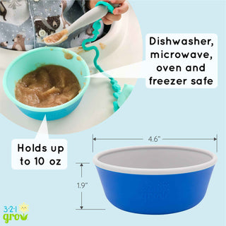 321 Grow - 321 Grow Silicone Easy Scoop & Hold Bowl Set - Midnight