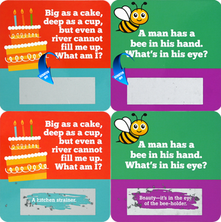 Peter Pauper Press Lunch Box Riddles Scratch-Off Deck | 60 Cards