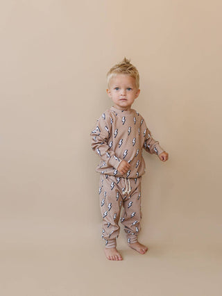 Lucky Panda Kids - Jogger Set | Electric Beige