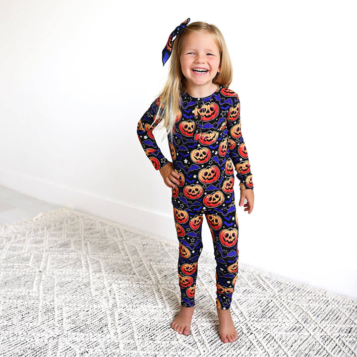 Gigi and Max - Edward Two Piece Bamboo Pajamas Kids Sleepies Halloween