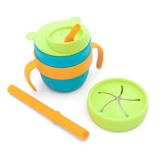 321 Grow - 321 Grow - 321 Grow Easy Learn Silicone Drink & Snack Set - Ocean - Classy Rascals Boutique