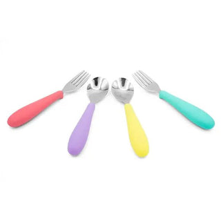321 Grow - 321 Grow - 321 Grow Eat with Me Silicone Spoon and Fork Set - Watermelon - Classy Rascals Boutique