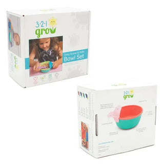 321 Grow - 321 Grow - 321 Grow Silicone Easy Scoop & Hold Bowl Set - Ocean - Classy Rascals Boutique