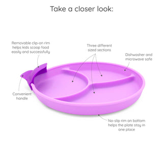 321 Grow - 321 Grow - 321 Grow Silicone Easy Scoop & Hold Plate Set - Ocean - Classy Rascals Boutique