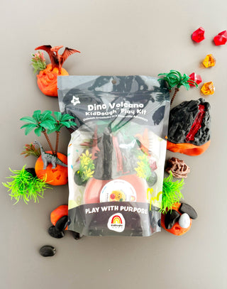Earth Grown KidDoughs - Dino Volcano KidDough Play Kit