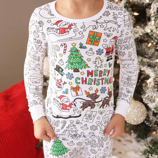 Caden Lane - Colorable Two Piece Pajama Set | Christmas Morning