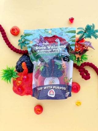 Earth Grown KidDoughs - Dino Volcano KidDough Play Kit