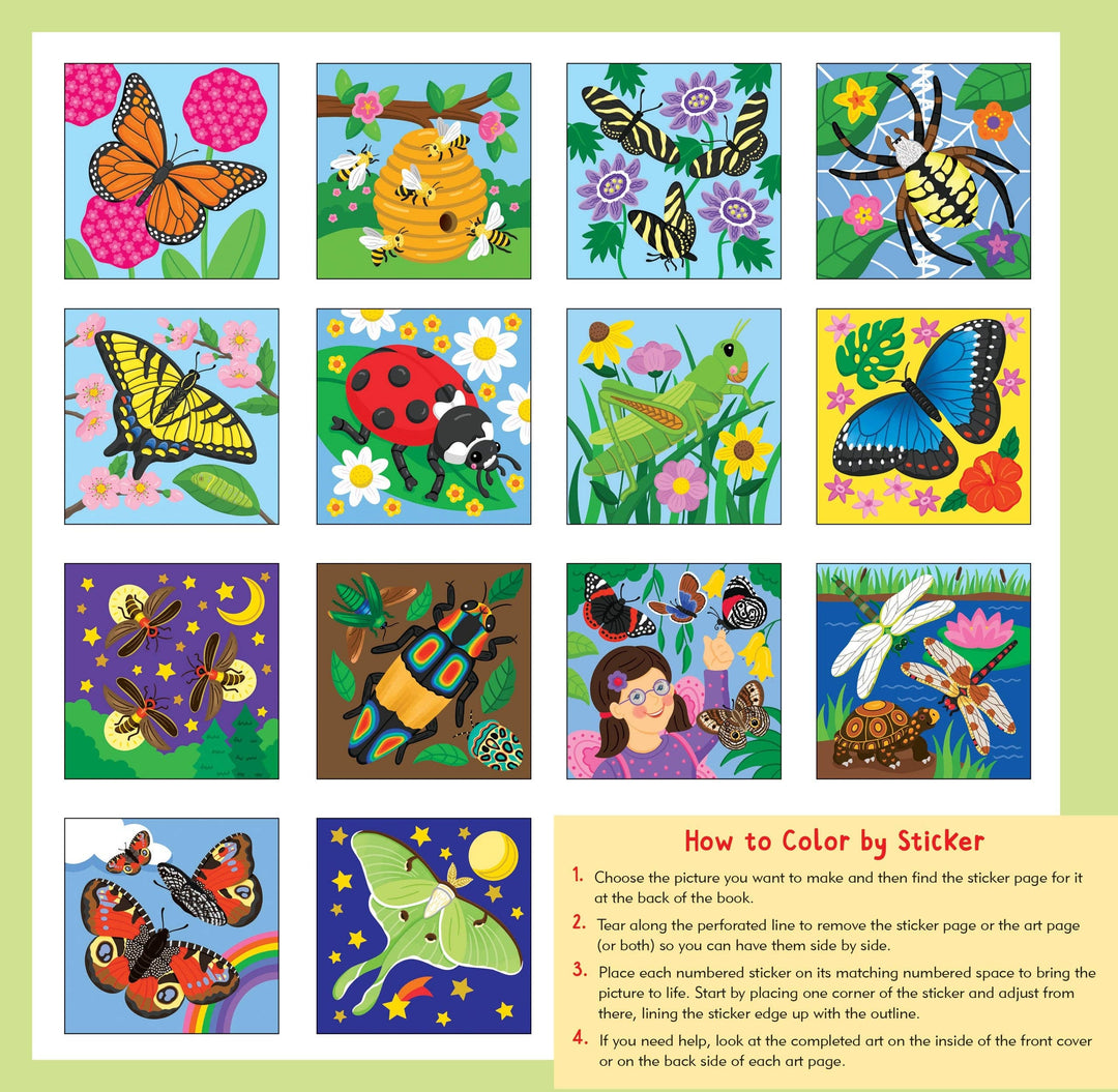 Peter Pauper Press - My First Color-By-Sticker Book - Butterflies & Bugs