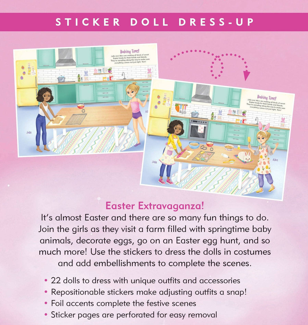 Peter Pauper Press - Easter Fun Sticker Doll Dress-Up Book