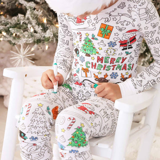 Caden Lane - Colorable Two Piece Pajama Set | Christmas Morning