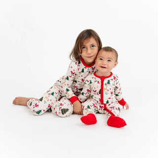 Emerson and Friends - Cozy Christmas Bamboo Long Sleeve Kids Pajama Pants Set