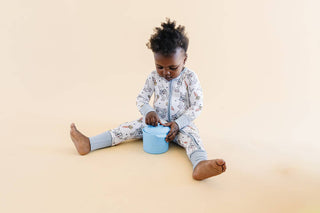 Lucky Panda Kids - Bamboo Easter Baby Zip Romper | Rad Bunny