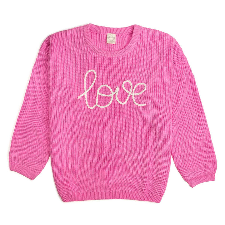 Sweet Wink - Love Valentine's Day Knit Adult Sweater - Mommy and Me