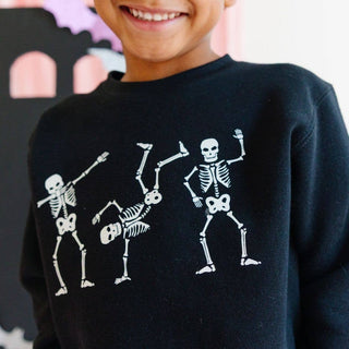 Sweet Wink - Silly Skelly Glow In The Dark Halloween Sweatshirt - Boys