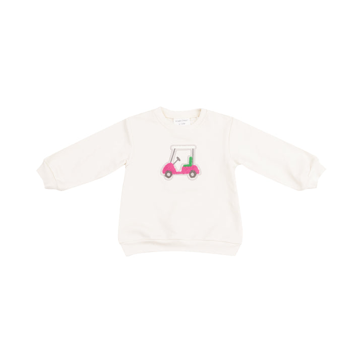 Angel Dear Golf Cart Pink Oversize Sweatshirt w/ Applique