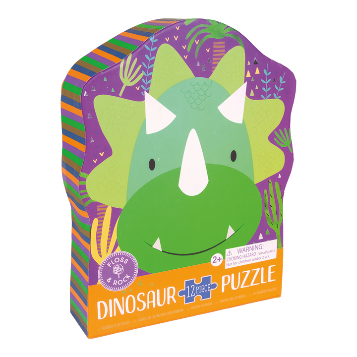 Floss & Rock 12pc Dino Shaped Jigsaw Puzzle