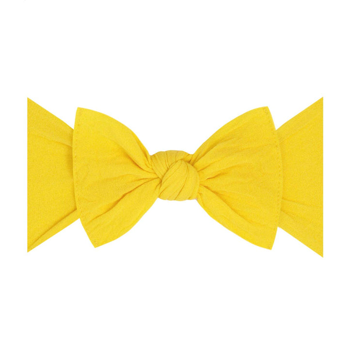 Baby Bling Bows - THE KNOT Soft nylon headband: canary yellow