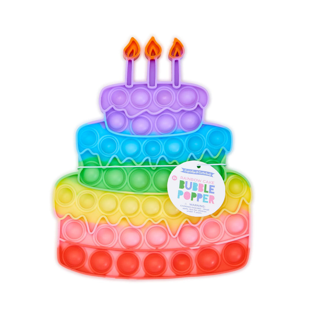 Two's Company Pastel Rainbow Cake Bubble Popper