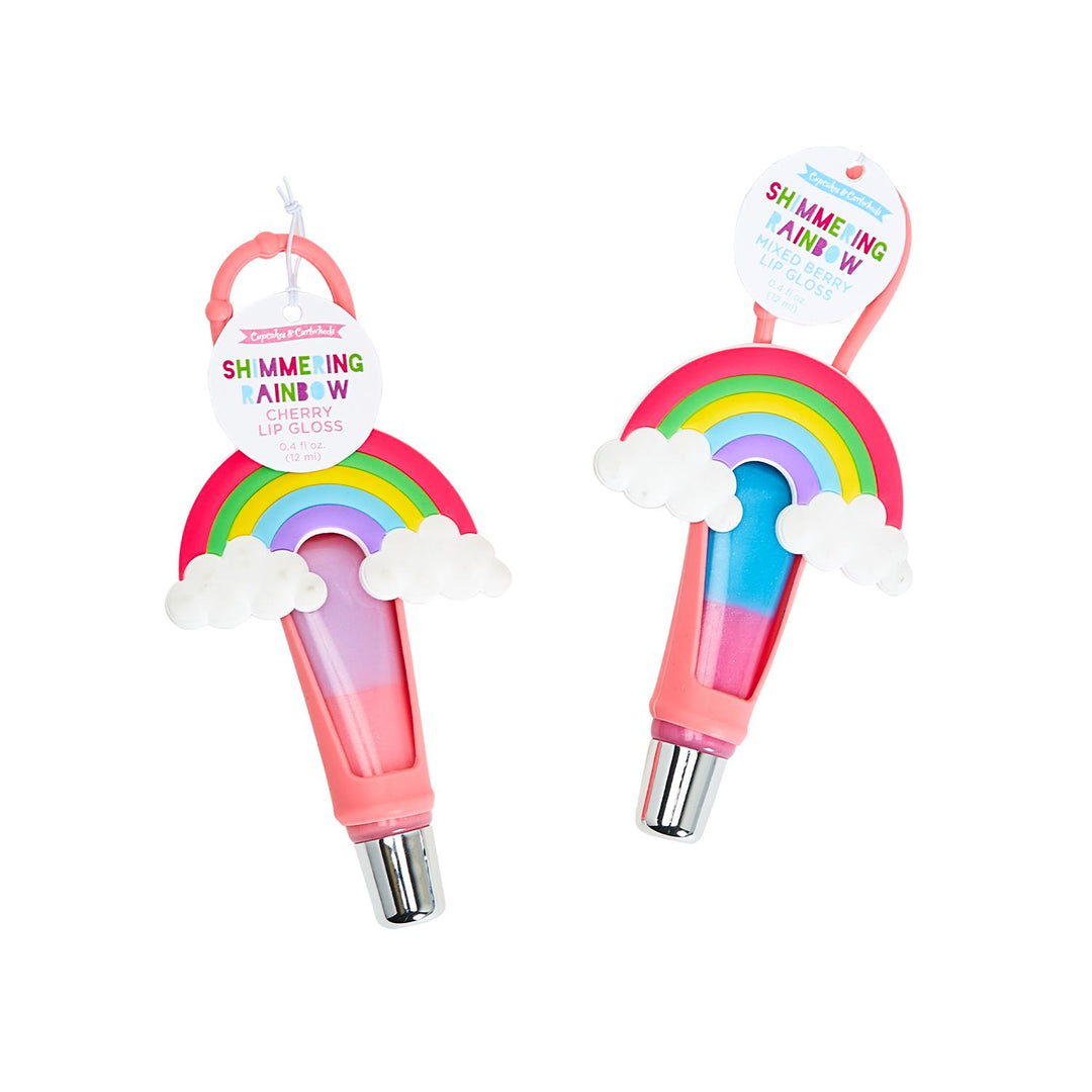Two's Company Rainbow Lip Gloss with Holder