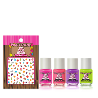 Piggy Paint - Cutie Fruity Gift Set Non-Toxic Kids Nail Polish
