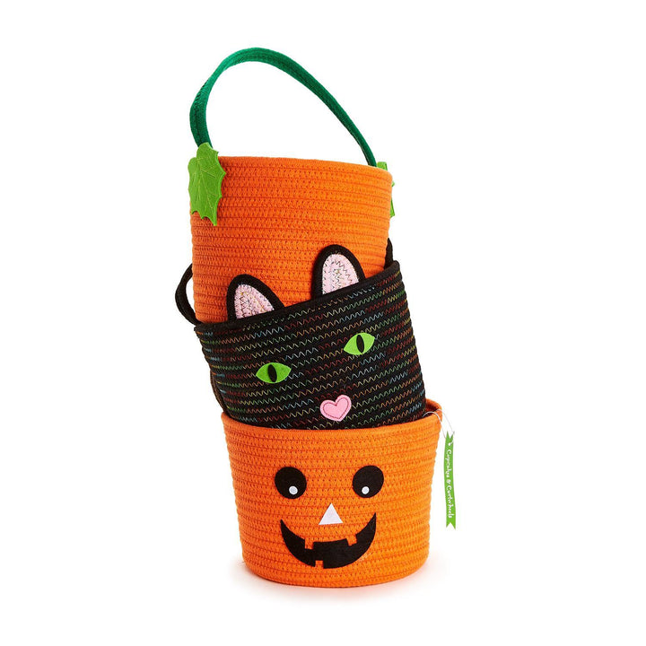 Two's Company Hand-Crafted Halloween Basket