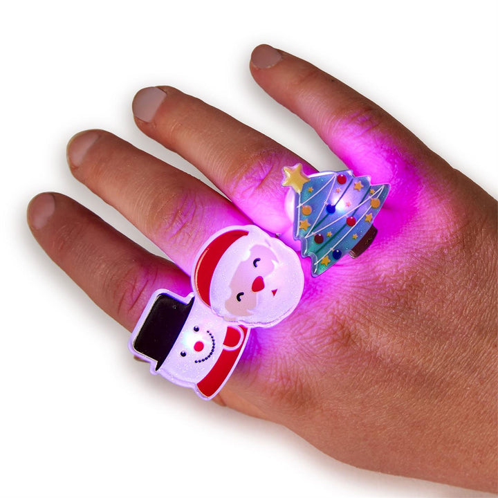 Two's Company Christmas Light Up Ring