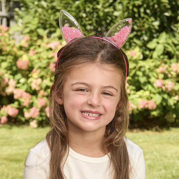 Two's Company Bunny Ears Headband and Hair Tie Set