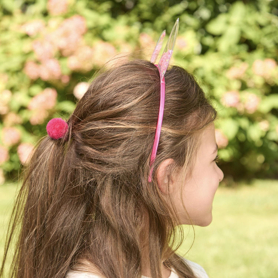 Two's Company Bunny Ears Headband and Hair Tie Set