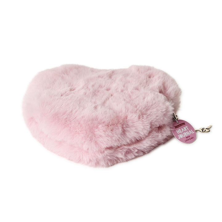 Two's Company Plush Faux Fur Heart Journal