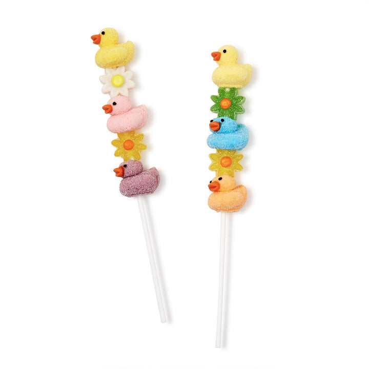 Two's Company Marshmallow Duck Jelly Flower Lollipop