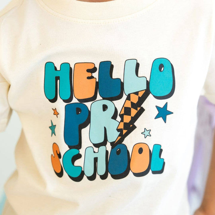 Sweet Wink - Hello Preschool Short Sleeve T-Shirt - Back to School Kids