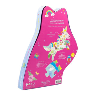 Floss & Rock Rainbow Unicorn 40pc Unicorn Shaped Jigsaw Puzzle