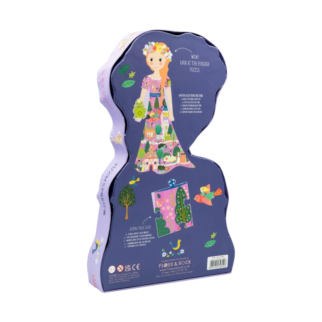 Floss & Rock Fairy Tale 40pc Princess Shaped Jigsaw Puzzle