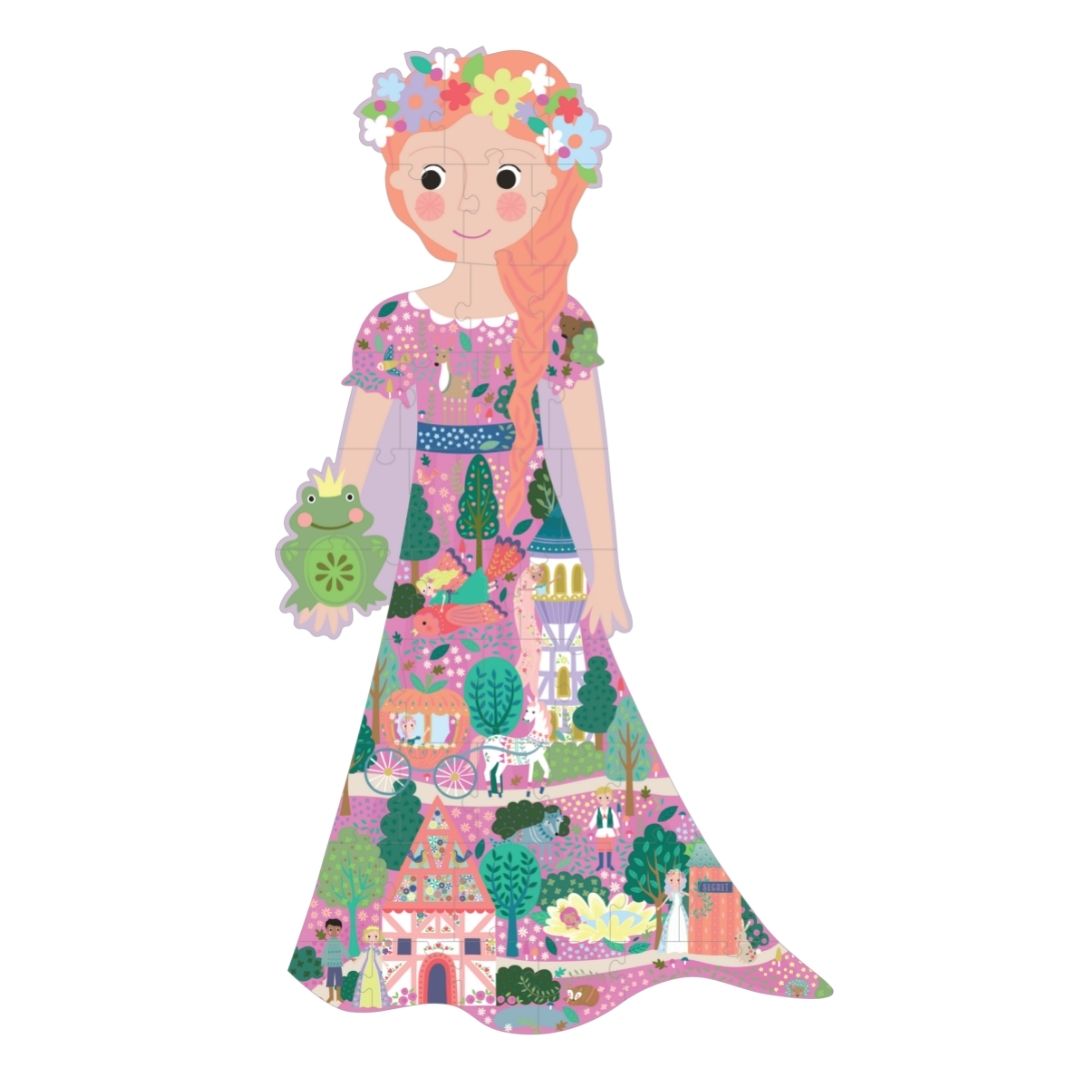 Floss & Rock Fairy Tale 40pc Princess Shaped Jigsaw Puzzle