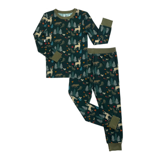 Emerson and Friends - Midnight Forest Two-Piece Bamboo Long Sleeve Pajama Kids Pants Set