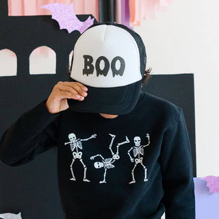 Sweet Wink - Silly Skelly Glow In The Dark Halloween Sweatshirt - Boys