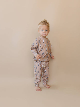 Lucky Panda Kids - Jogger Set | Electric Beige