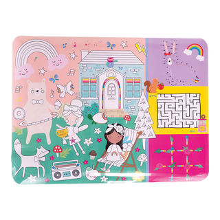 Floss & Rock Coloring Fun and Games Mat Rainbow Fairy