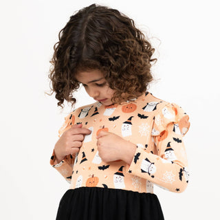 Emerson and Friends - Boo-Tastic Halloween Glow-in-the-Dark Ruffled Twirl Dress