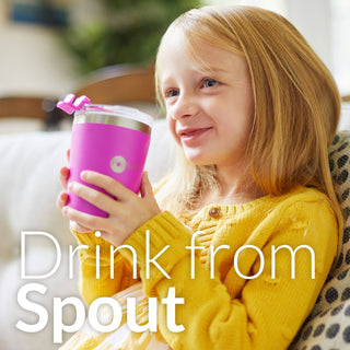 PopYum - PopYum 9oz Insulated Kids’ Cups, 2-Pack, Blue, Pink