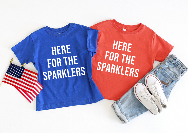 Holland Ave Clothing - Here for the Sparklers | Kids 4th of July Tee