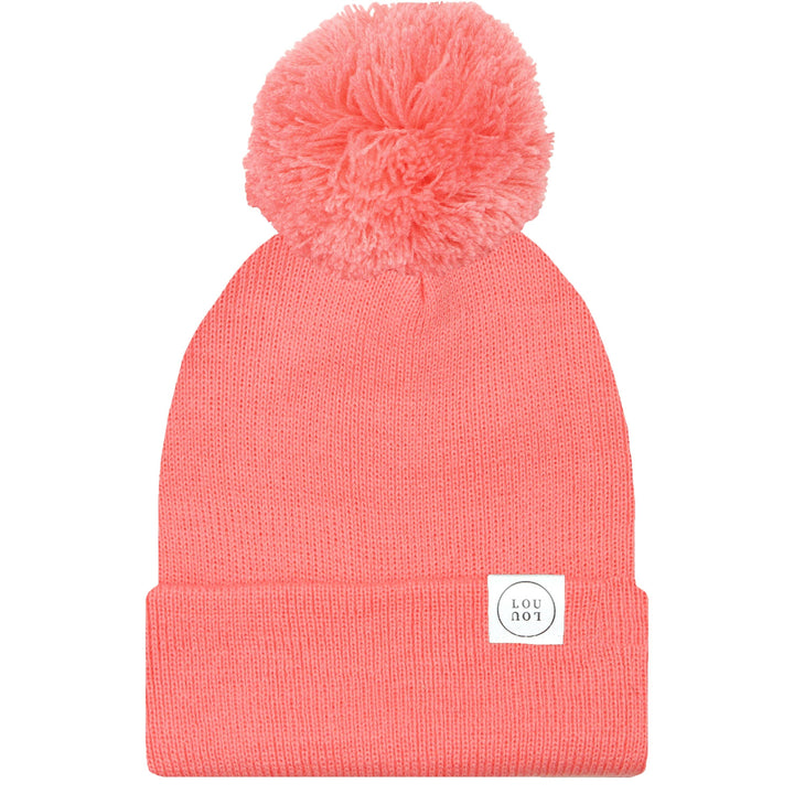 Lou Lou & Company - Beanie with Pom - Melon Pink