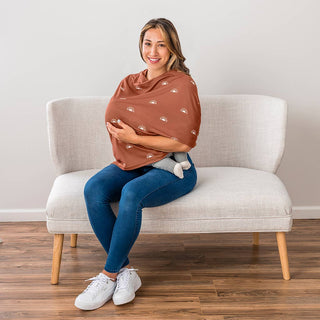 Itzy Ritzy - Terracotta Sunrise Mom Boss™ 4-in-1 Multi-Use Cover
